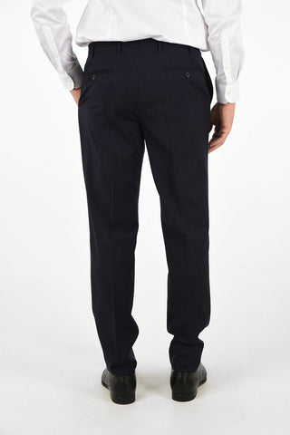 CC COLLECTION side vents pinstriped 2-button RIGHT suit