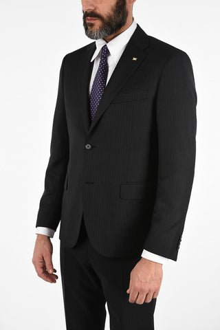 CC COLLECTION side vents pinstriped 2-button RIGHT suit