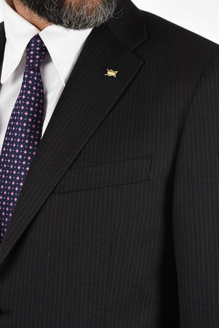 CC COLLECTION side vents pinstriped 2-button RIGHT suit