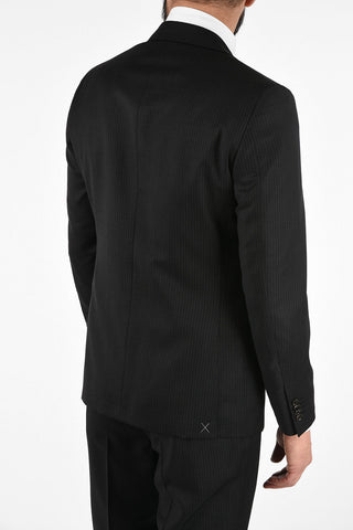 CC COLLECTION side vents pinstriped 2-button RIGHT suit