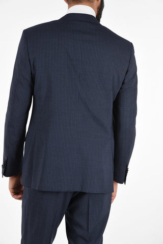 Side Vents Pinstriped Drop 6R 2-Button MANTUA Suit