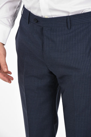 Side Vents Pinstriped Drop 6R 2-Button MANTUA Suit