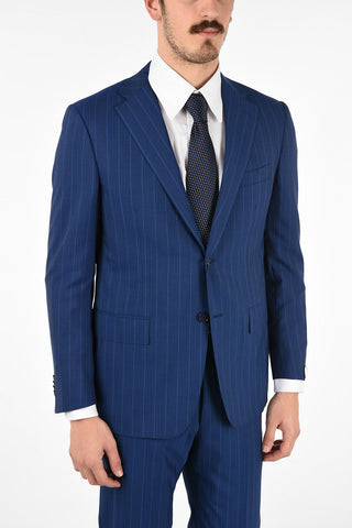 side vents pinstriped 2-button MANTUA suit
