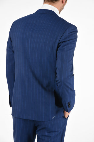 side vents pinstriped 2-button MANTUA suit