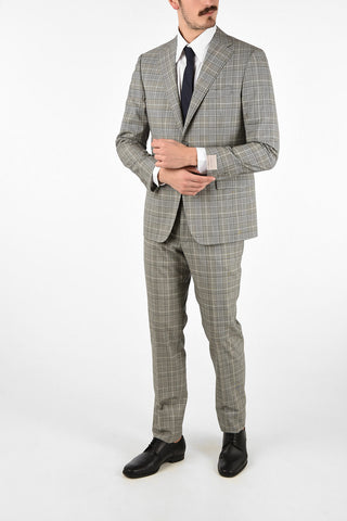 side vents check 2-button MANTUA suit