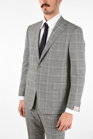 side vents check 2-button MANTUA suit