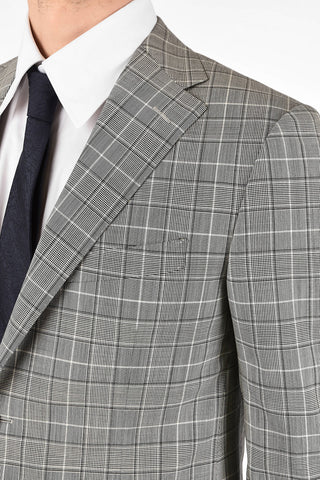 side vents check 2-button MANTUA suit