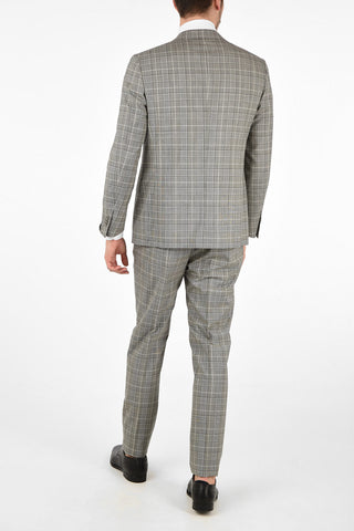side vents check 2-button MANTUA suit
