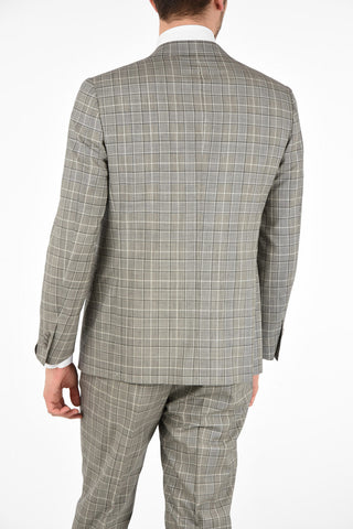 side vents check 2-button MANTUA suit