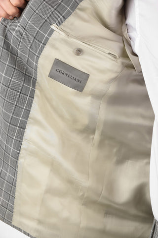 side vents check 2-button MANTUA suit
