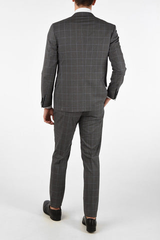 side vents check drop 6R 2-button MANTUA suit