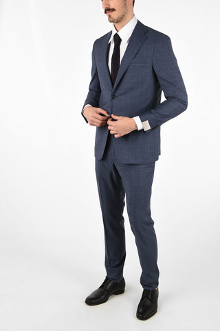side vents check 2-button MANTUA suit