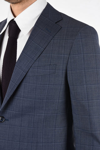 side vents check 2-button MANTUA suit