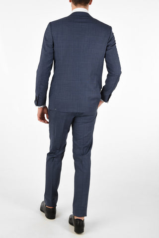 side vents check 2-button MANTUA suit