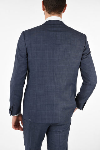 side vents check 2-button MANTUA suit