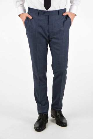 side vents check 2-button MANTUA suit