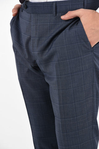 side vents check 2-button MANTUA suit