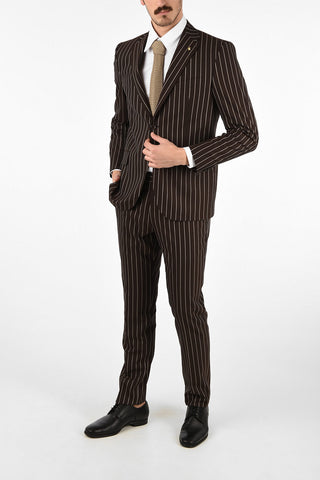CC COLLECTION side vents pinstriped 2-button RIGHT suit