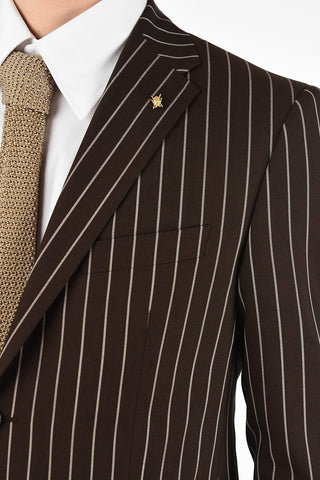 CC COLLECTION side vents pinstriped 2-button RIGHT suit