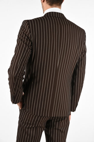 CC COLLECTION side vents pinstriped 2-button RIGHT suit