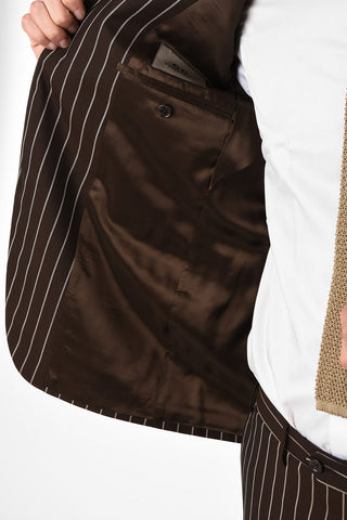 CC COLLECTION side vents pinstriped 2-button RIGHT suit