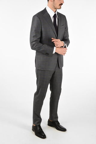 side vents check 2-button MANTUA suit