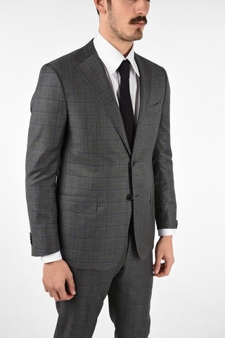 side vents check 2-button MANTUA suit