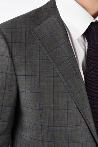 side vents check 2-button MANTUA suit