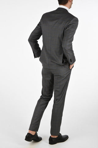 side vents check 2-button MANTUA suit