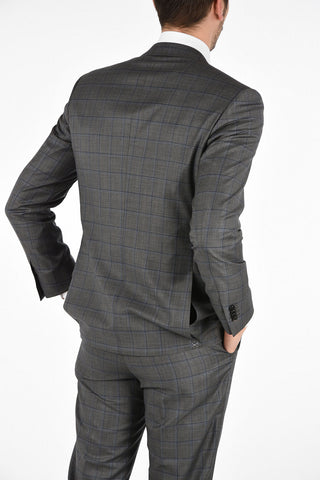 side vents check 2-button MANTUA suit