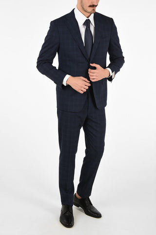 side vents check 2-button MANTUA suit