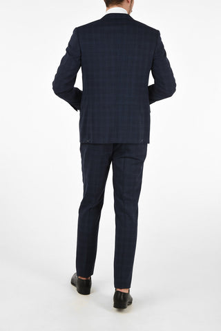 side vents check 2-button MANTUA suit