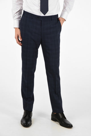 side vents check 2-button MANTUA suit