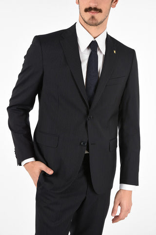 CC COLLECTION side vents pinstriped 2-button RIGHT suit