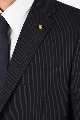 CC COLLECTION side vents pinstriped 2-button RIGHT suit
