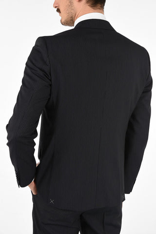 CC COLLECTION side vents pinstriped 2-button RIGHT suit
