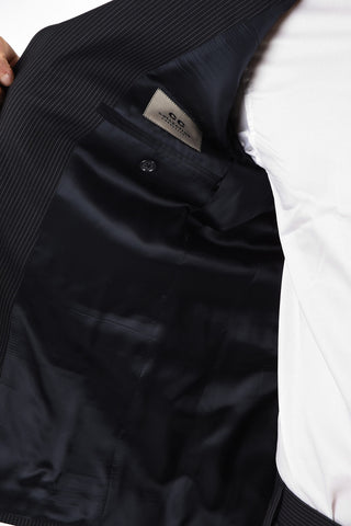 CC COLLECTION side vents pinstriped 2-button RIGHT suit