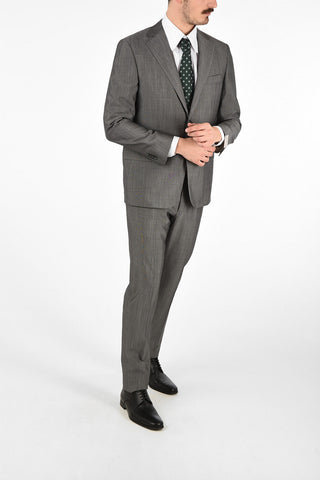 side vents pin check drop 6R 2-button MANTUA suit