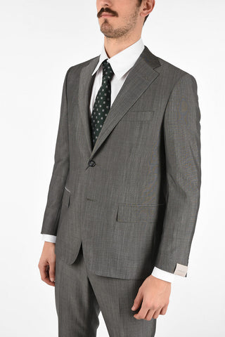 side vents pin check drop 6R 2-button MANTUA suit