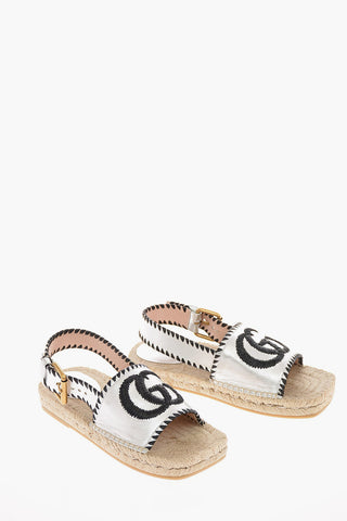 Sandali Monogram in Nappa Lamè con Scuola Corda