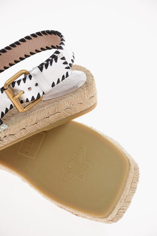 Sandali Monogram in Nappa Lamè con Scuola Corda