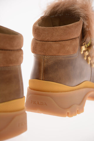 Sheepskin Hiking Boots with Track Sole