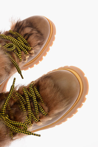 Sheepskin Hiking Boots with Track Sole