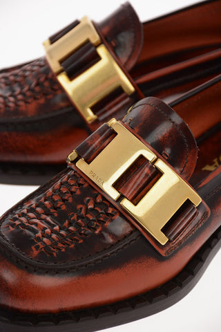 Leather Bit Loafers with Heel 4 Cm 