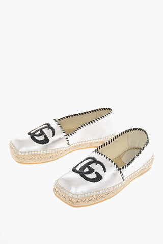 Metallic Soft Leather Monogram Espadrilles