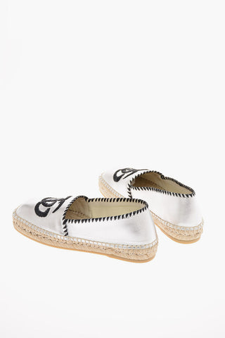 Metallic Soft Leather Monogram Espadrilles