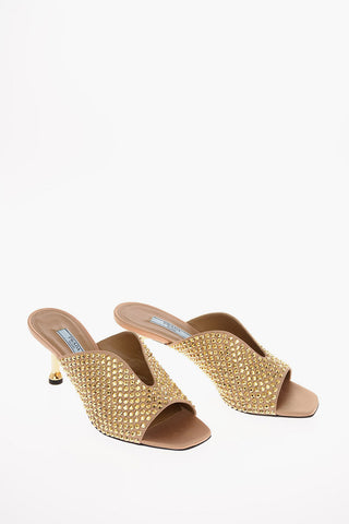 Jewel Mules with Kitten Heel 6 Cm 