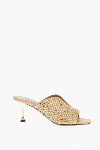 Jewel Mules with Kitten Heel 6 Cm 