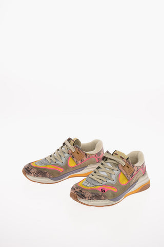 Leather Nylon ULTRAPACE PINK TEJUS Sneakers with Side Logo