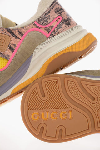 Leather Nylon ULTRAPACE PINK TEJUS Sneakers with Side Logo